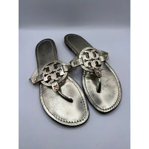 Tory Burch Sandals Size 8 Gold Metallic